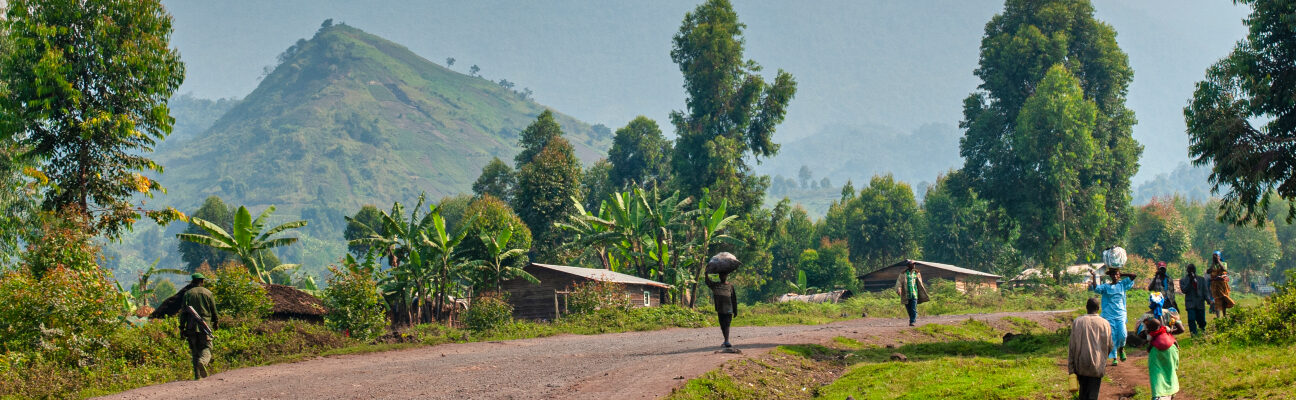 Road from Nyiragongo Volcanot into the city of Goma, DRC. Credit: guenterguni/iStock