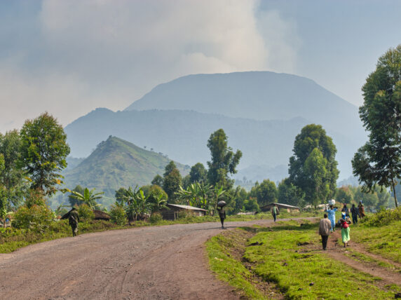 Road from Nyiragongo Volcanot into the city of Goma, DRC. Credit: guenterguni/iStock