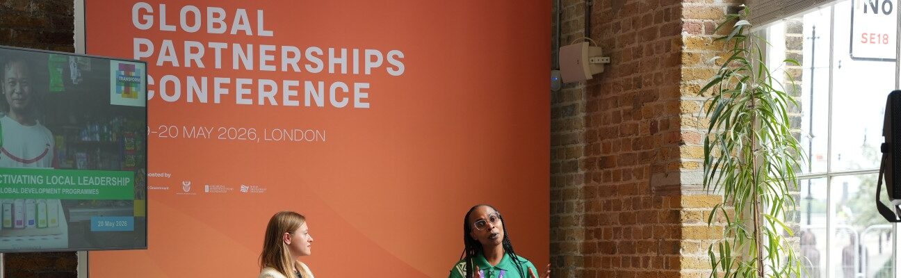 20/05/26, London, UK. Delegates speaking on day 2 of the Global Partnerships Conference, in the Spotlight Session 'Activating Local Leadership in Global Development Programmes (Unilever, EY and FCDO)