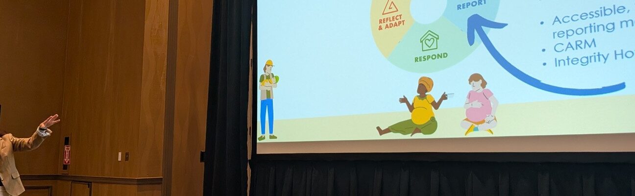 Laura Ragan presents at the the 21st Annual Conference on Crimes Against Women in Dallas, Texas. Credit: Mercy Corps