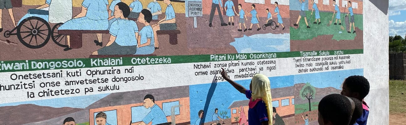 Ngokwe Primary School Machinga mural. Credit: Link Education International